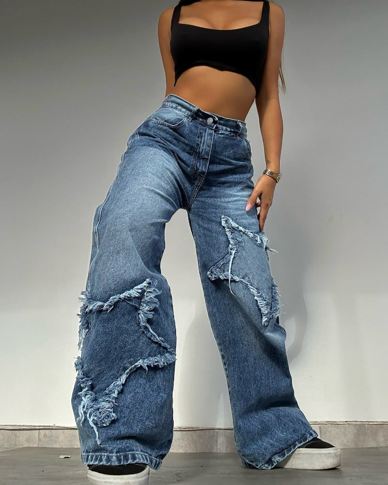 Calypsia - Jeans gamba larga